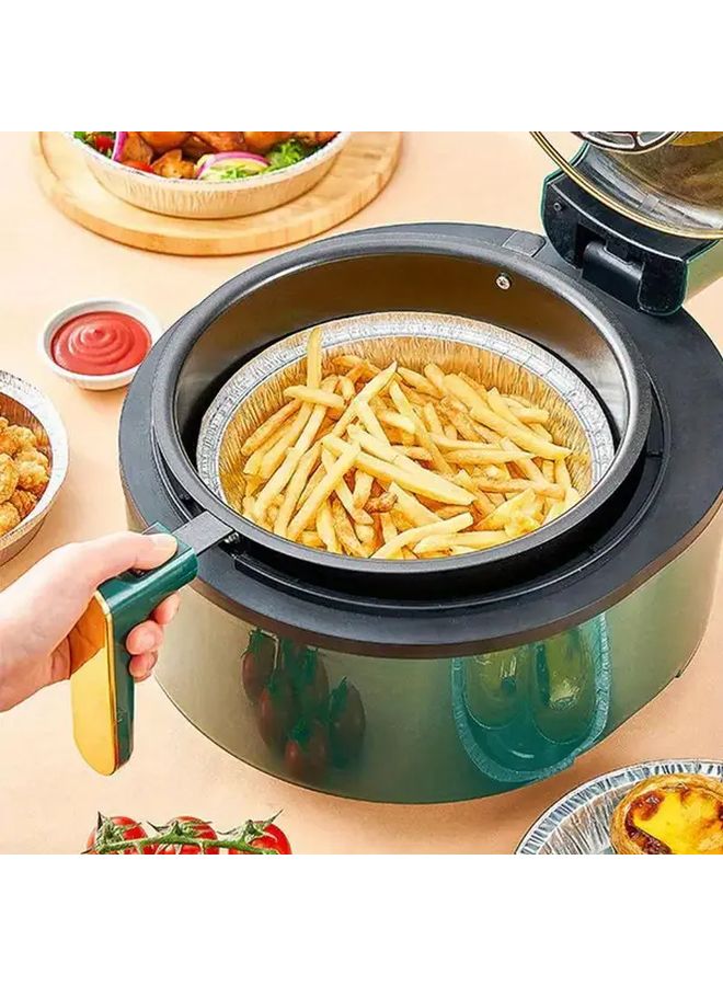 7 Inch Tin Foil Tray 50 Pieces Disposable Non Stick Baking Pan Oven Safe Air Fryer BBQ - Image 3